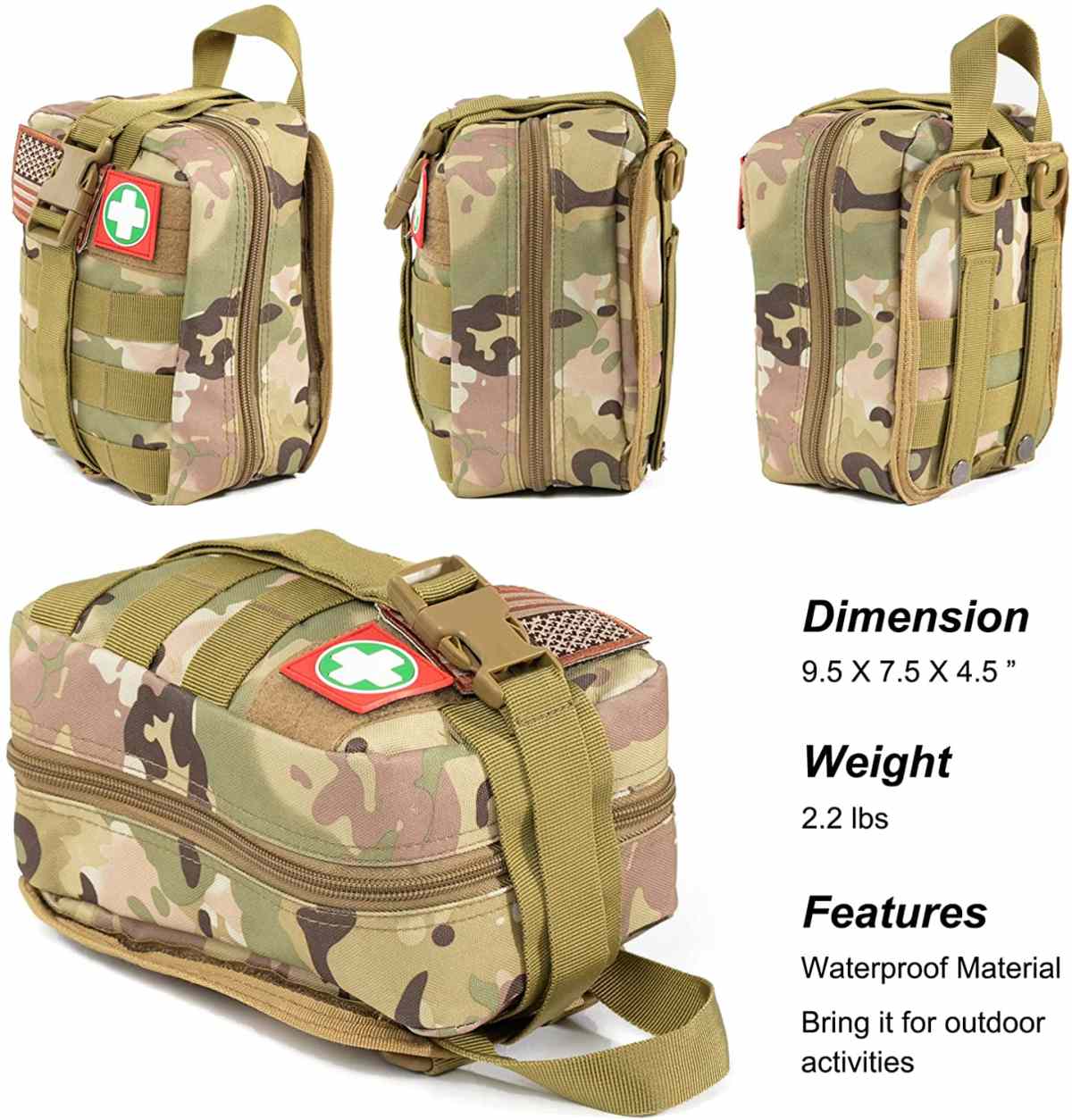 I-Camo Multi-Purpose First Aid Survival Gear yeCamping