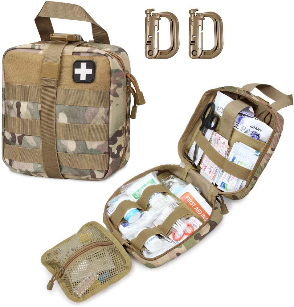 Camo Tactical First Aid Military Pouch Iquka iRed Cross Patch