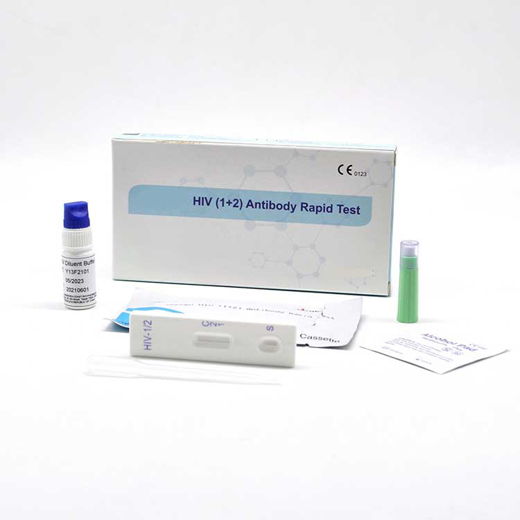 Ce0123 Igazi elivunyiweyo 1+2 Ukusetyenziswa kweKhaya iHiv Aids Self Test Strips Kits