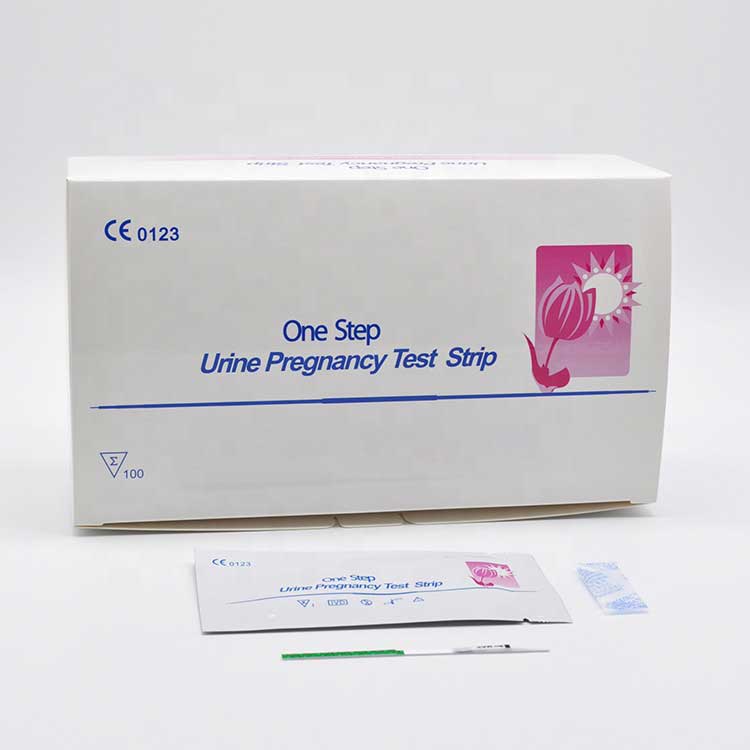 Colloidal Gold Inyathelo elinye Rapid Umchamo Hcg Pregnancy Test Strip