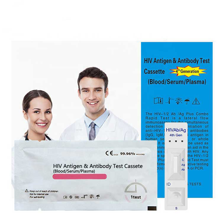 IsiZukulwana se-4 soVavanyo lwe-Hiv ye-1/2 ye-Ag Ab Rapid Test Cassette