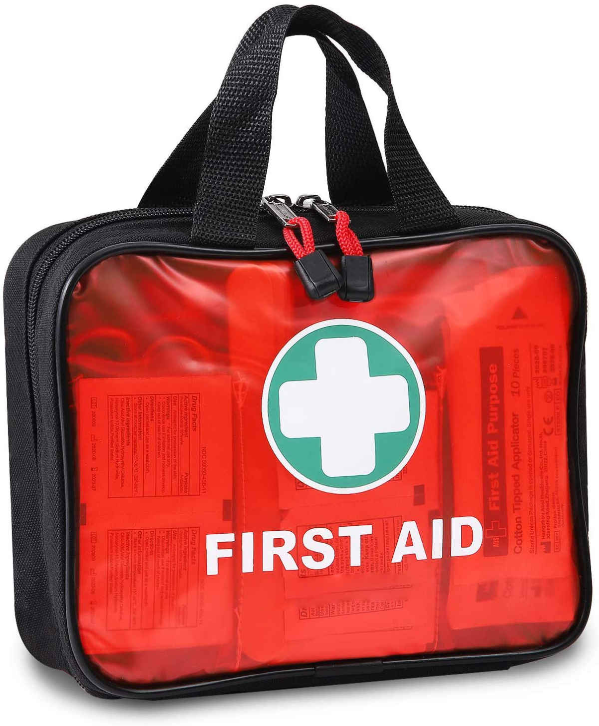 I-Red First Aid Handbag ene-200 Piece yeSibhedlele sobonelelo ngezoNyango lweBanga