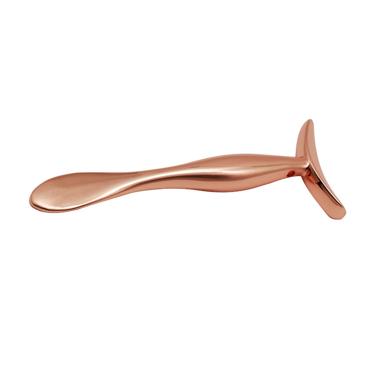 I-U-shaped Rose Gold Metal Facial Cosmetic Essentials Cream Massager Stick
